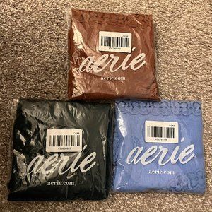 NWT: 3 Aerie Superchill Cotton Cozy Lace Boybrief Underwear Bundle